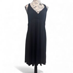 Spense Black Midi Dress Sleeveless